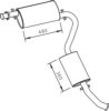 DINEX 33335 Middle-/End Silencer